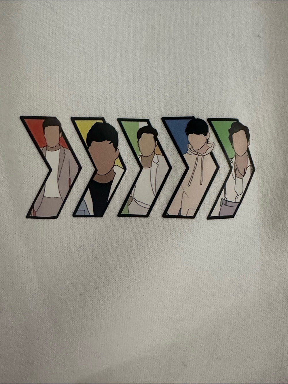 One Direction albums white sweatshirt - large - NWOT